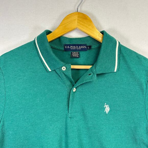 Men's Green US Polo Assn - Size Large Slim Fit Sportswear‎ Gulf - Picture 4 of 9